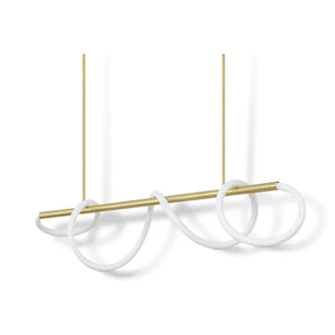 Serpentine Glow Gold Chandelier