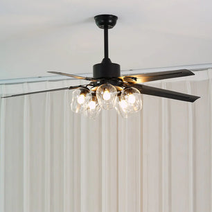 Glass Ball Ceiling Fan Light