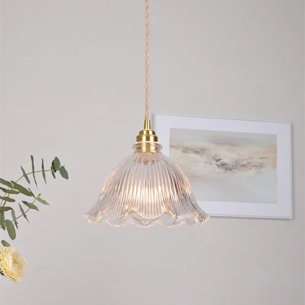 Nordic Retro Flower Glass Pendant Lamp S45