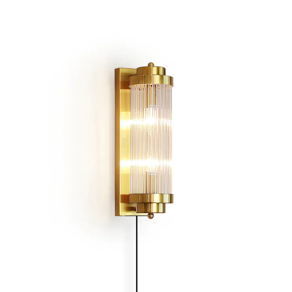 Pillar Offset Plug In Wall Lamp