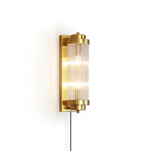 Pillar Offset Plug In Wall Lamp