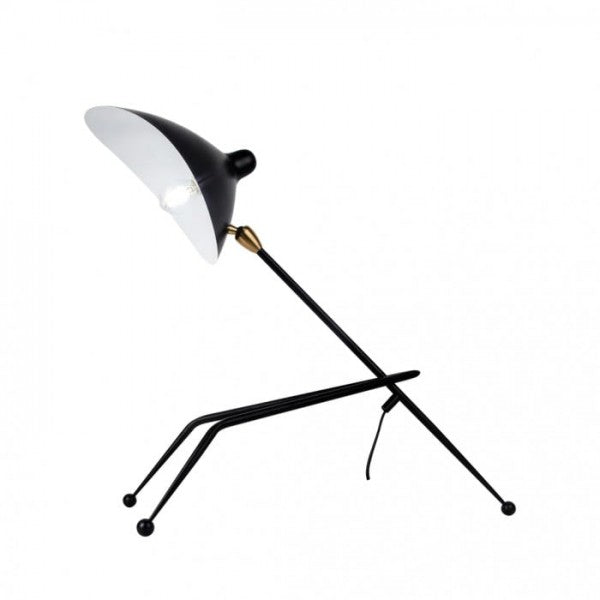 Serge Mouille Black Tripod Desk Lamp