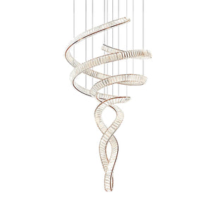 Long Spiral Crystal Chandelier