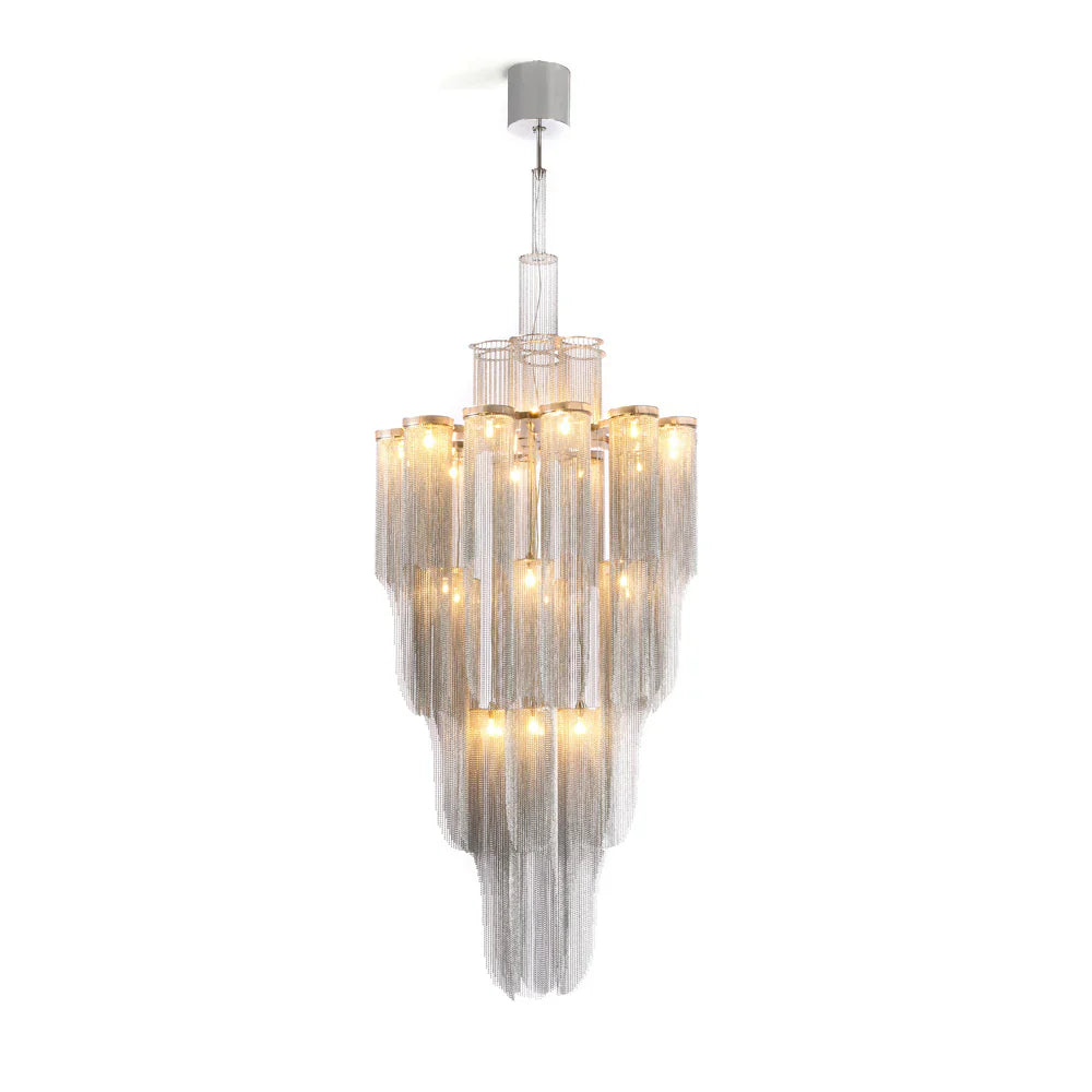 Cascade Silver Chandelier