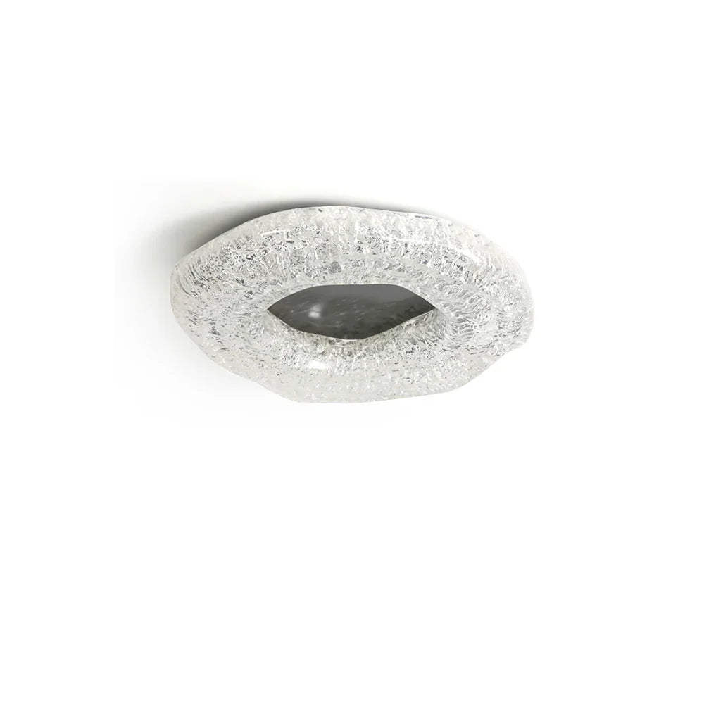 Glacial Pattern Resin Ceiling Light