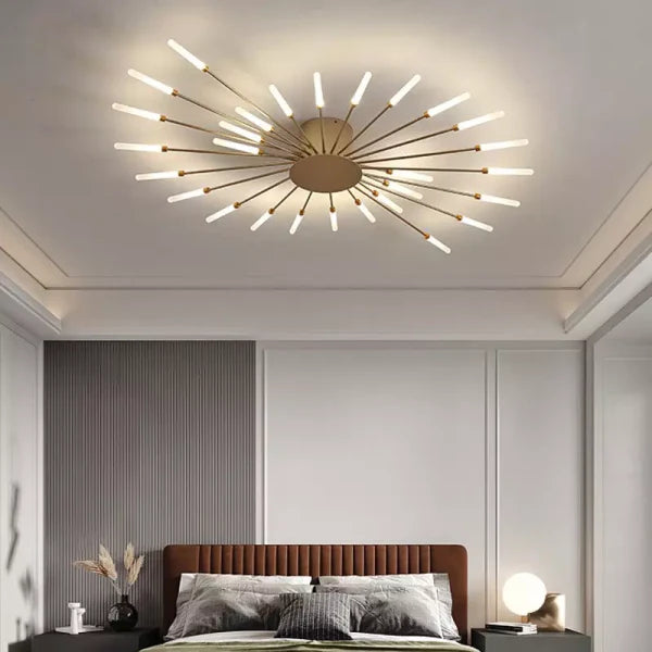 Sputnik Led Fireworks Flush Mount Ceiling Light S40