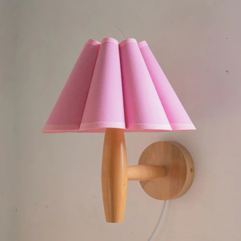 Vintage Fluted Plug In Wall Lamp