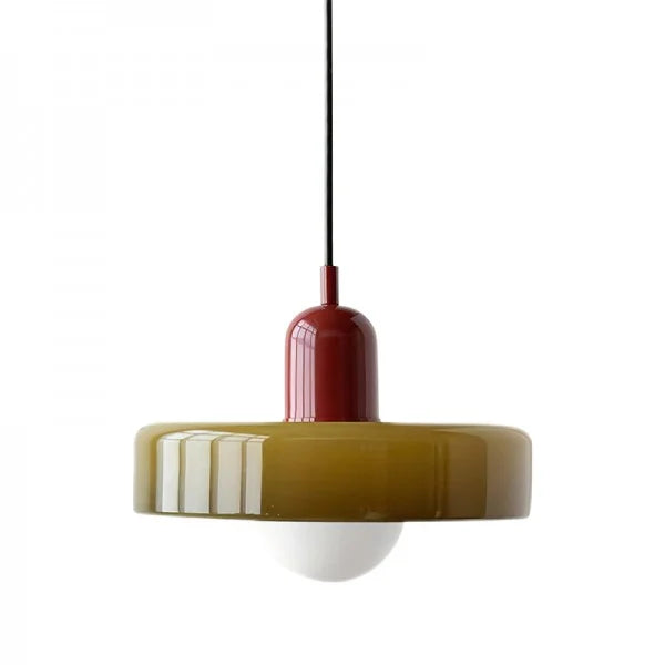 Morandi Glass Disc Orb Pendant Lamp