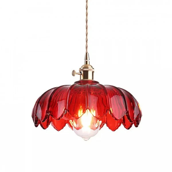 Retro Petal Glass Pendant Light S98