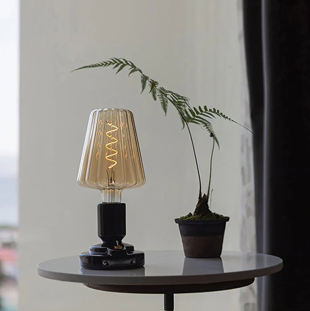 Mushroom Glass Desk Lamp