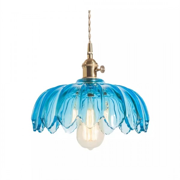 Retro Petal Glass Pendant Light S98