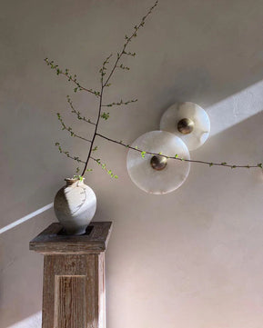 Round Alabaster Wall Lamp