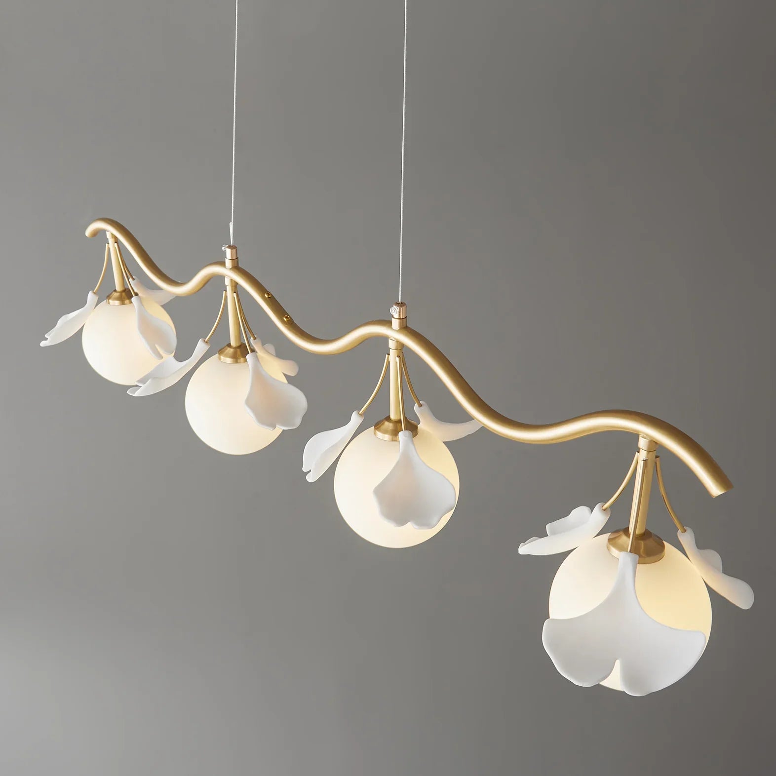 Allanie Gingko Long Chandelier