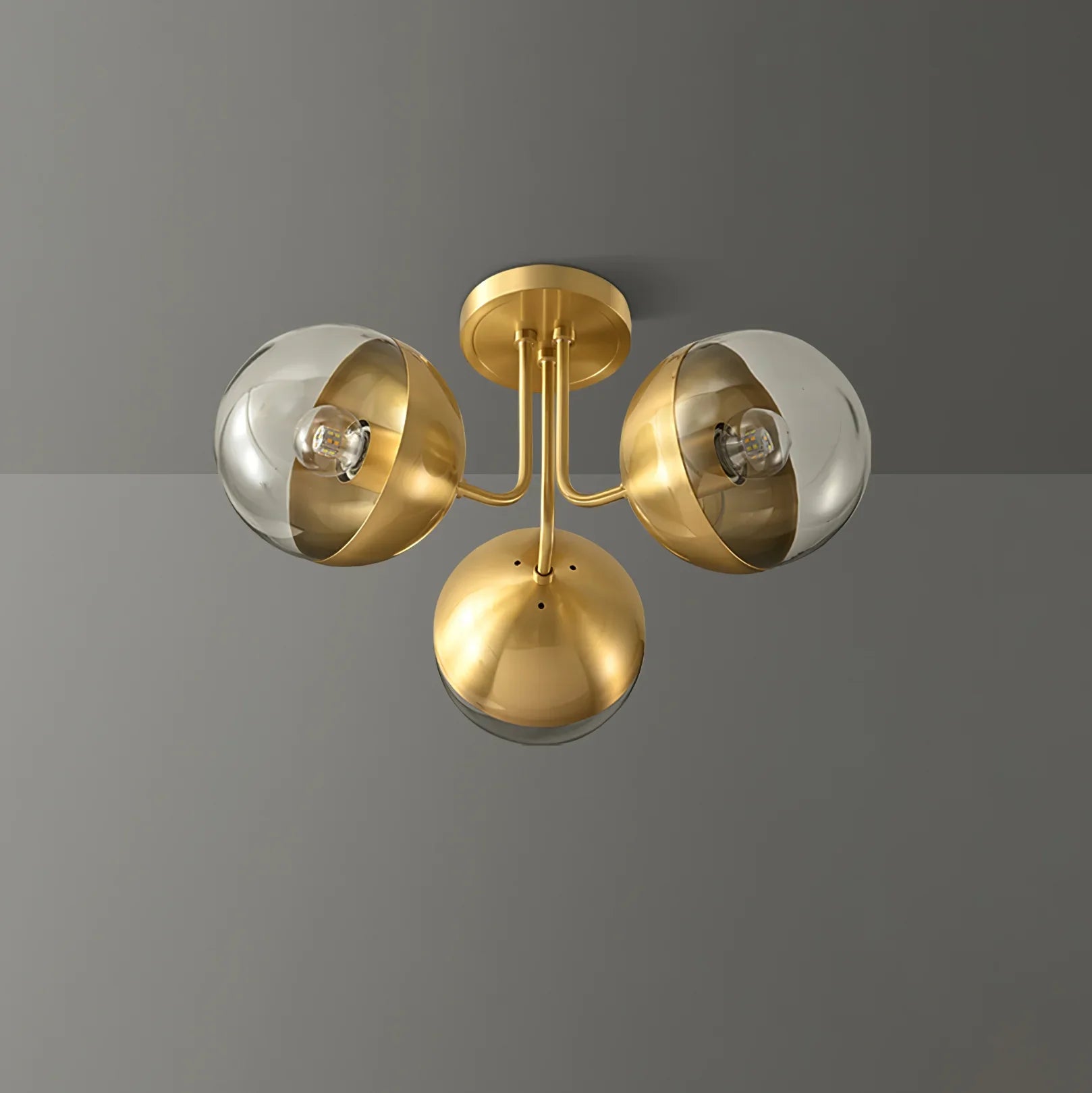 Brass Globulars Ceiling Lamp