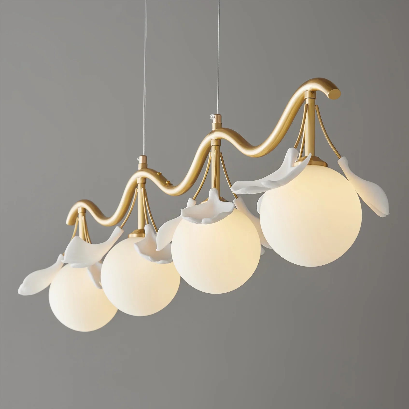 Allanie Gingko Long Chandelier