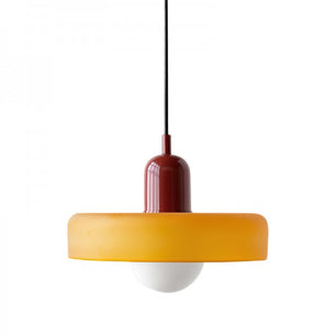 Morandi Glass Disc Orb Pendant Lamp