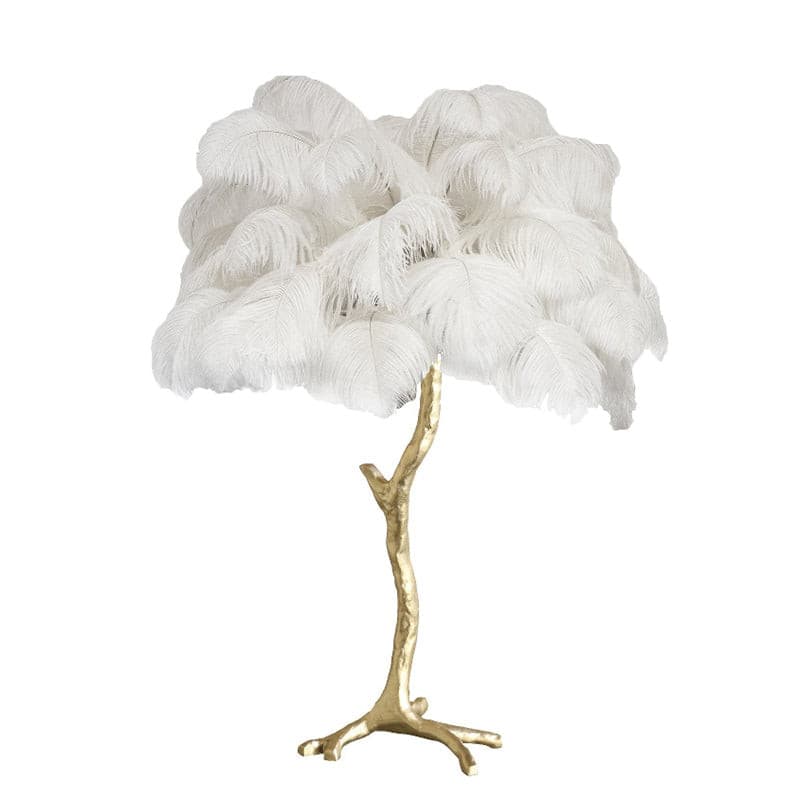 Ostrich Feather Table Lamp