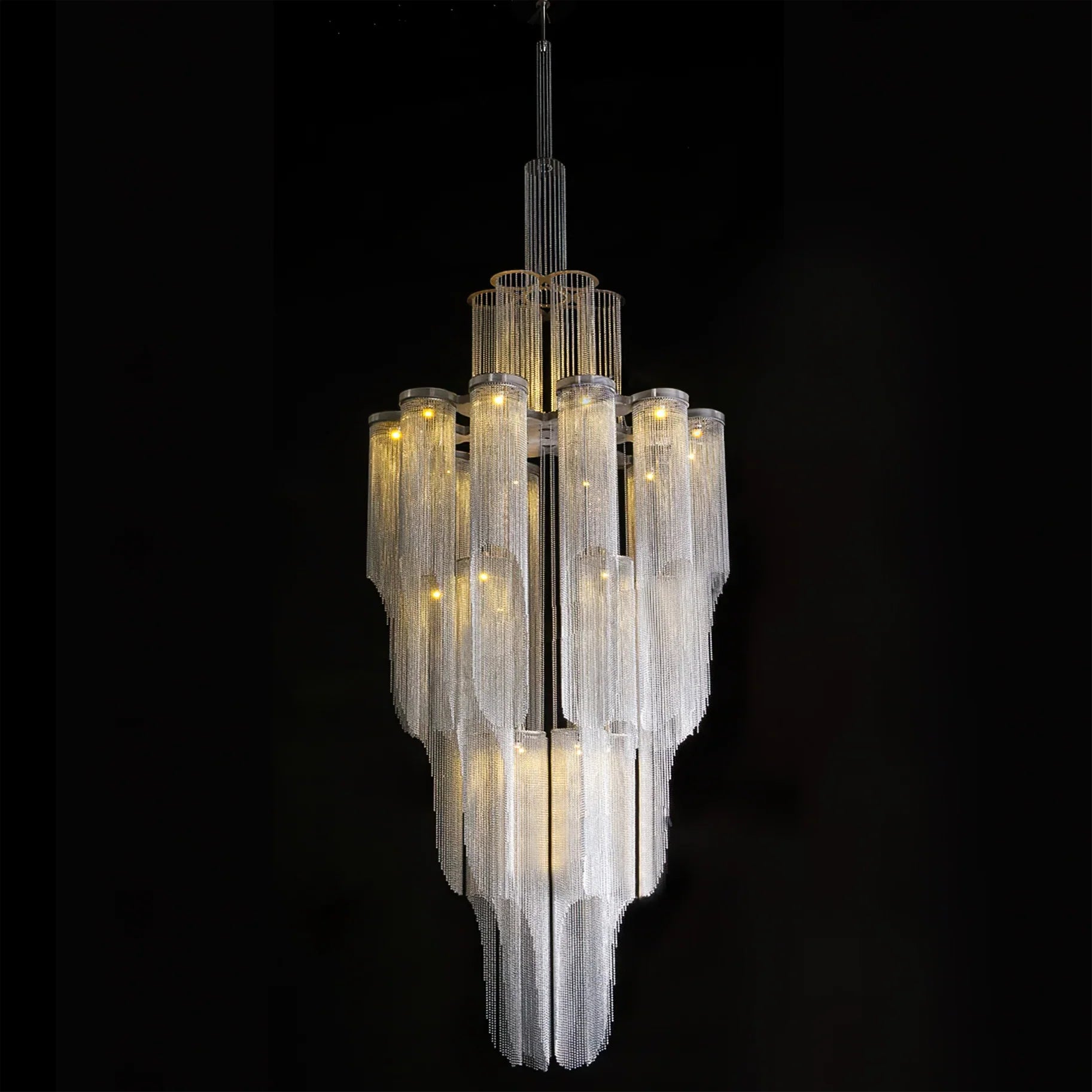 Cascade Silver Chandelier