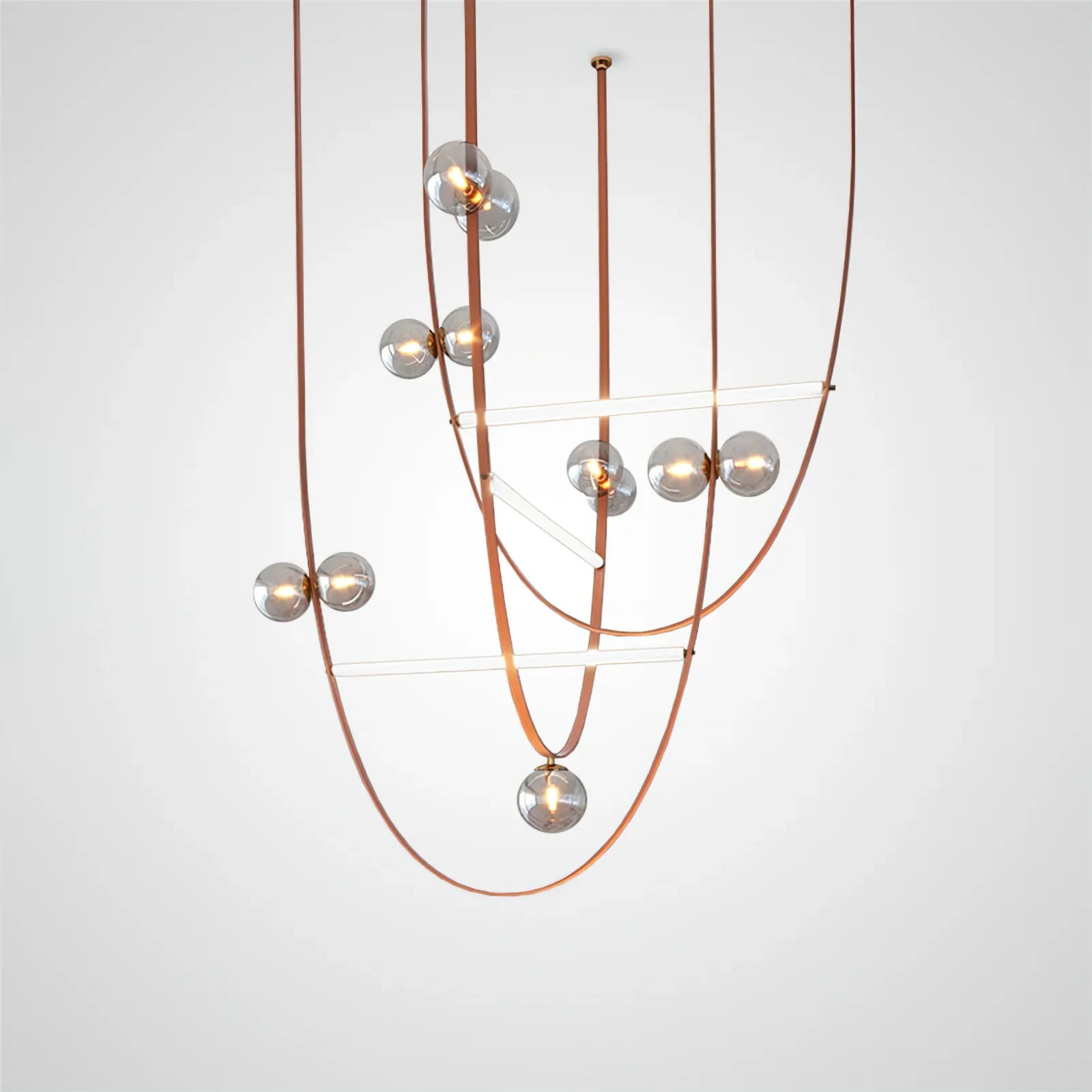 Belt Leather Ball Chandelier