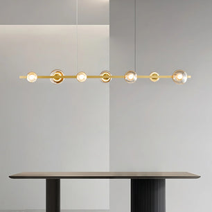 Brass Bar Glass Chandelier