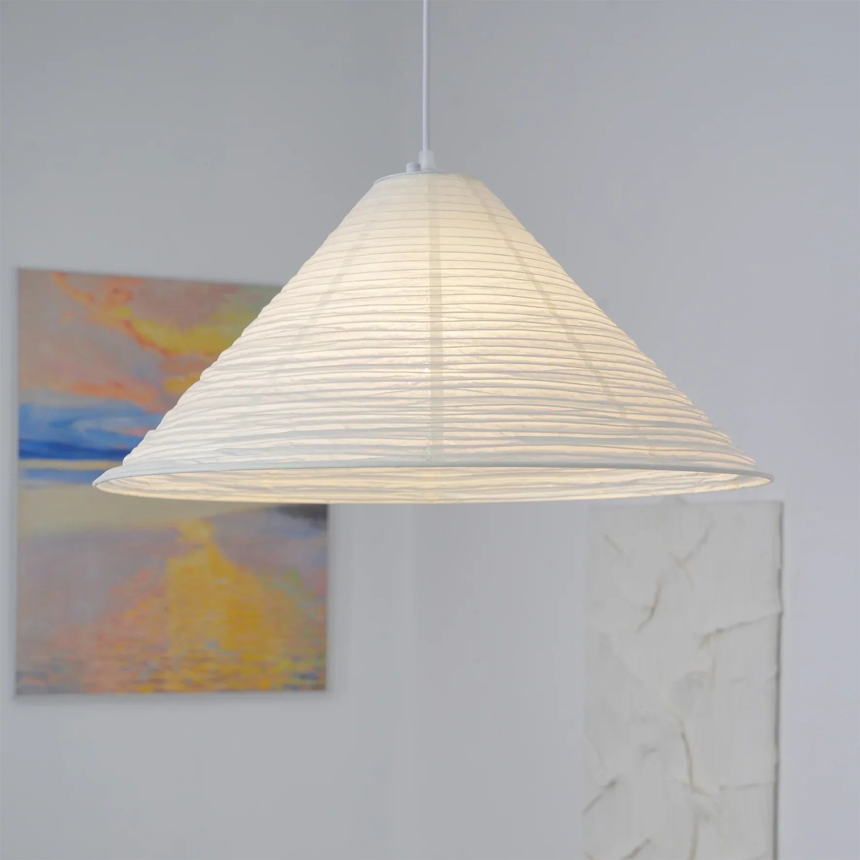 Cone Washi Pendant Light