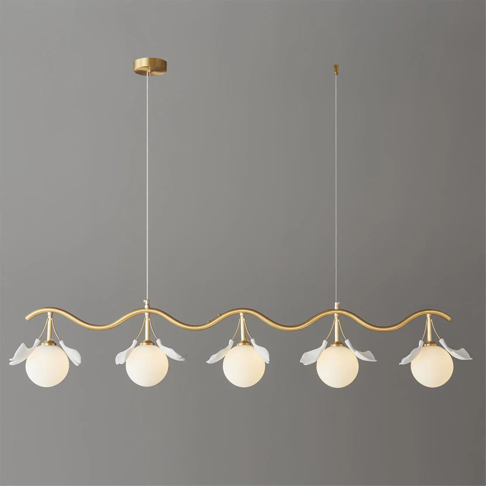 Allanie Gingko Long Chandelier