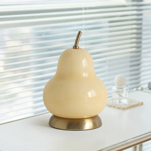 Pear Glass Built-in Battery Table Lamp