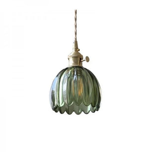 Japanese Retro Glass Flower Pendant Light S17