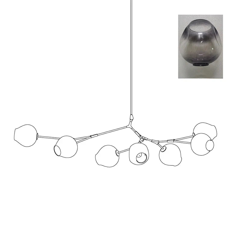 Perry Globe Horizontal Chandelier