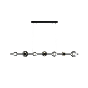 Brass Bar Glass Chandelier