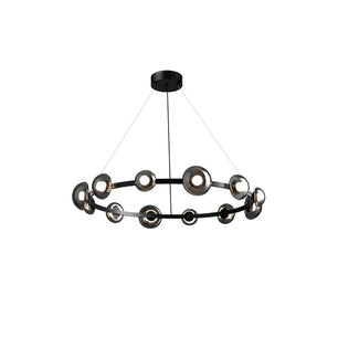 Brass Bar Glass Chandelier