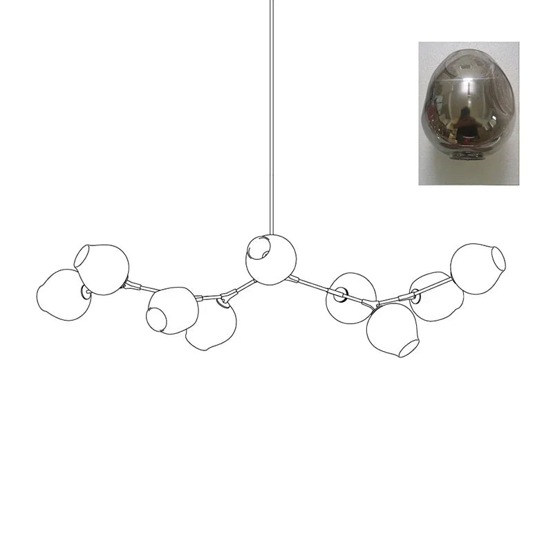 Perry Globe Horizontal Chandelier