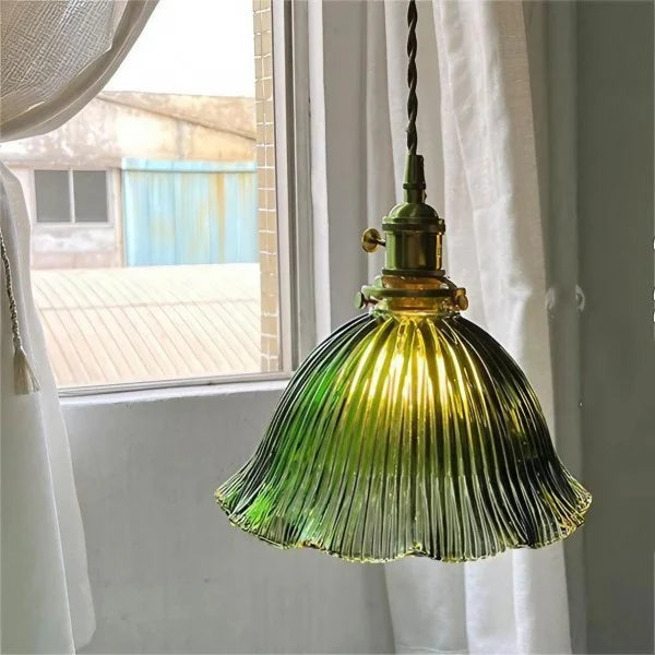 Nordic Retro Flower Glass Pendant Lamp S45