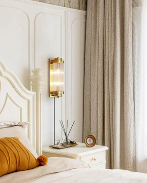 Pillar Offset Plug In Wall Lamp