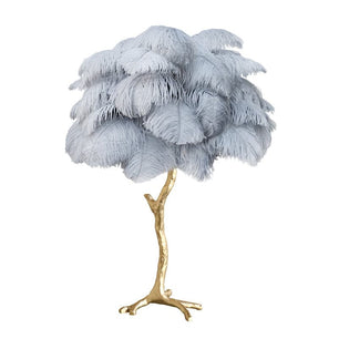 Ostrich Feather Table Lamp