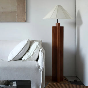 Crossbase Wood Floor Lamp