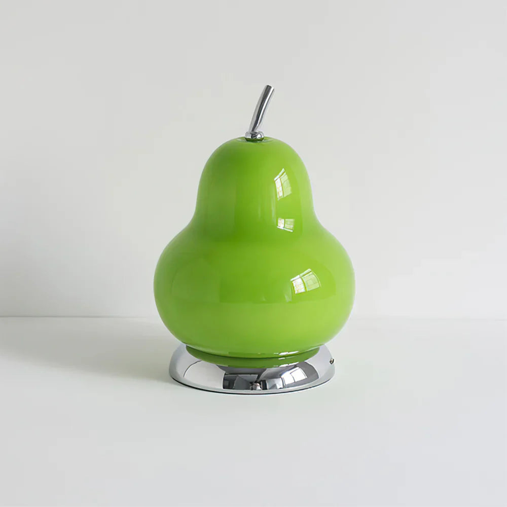 Pear Glass Built-in Battery Table Lamp