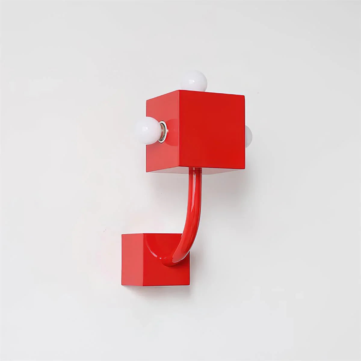 Red Cube Wall Lamp