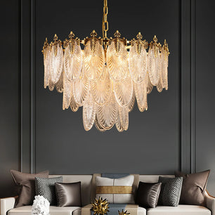 Brass Leaves Chandelier