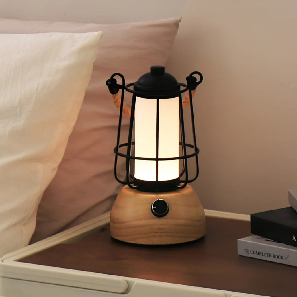 Hemp Rope Lantern Outdoor Table Lamp