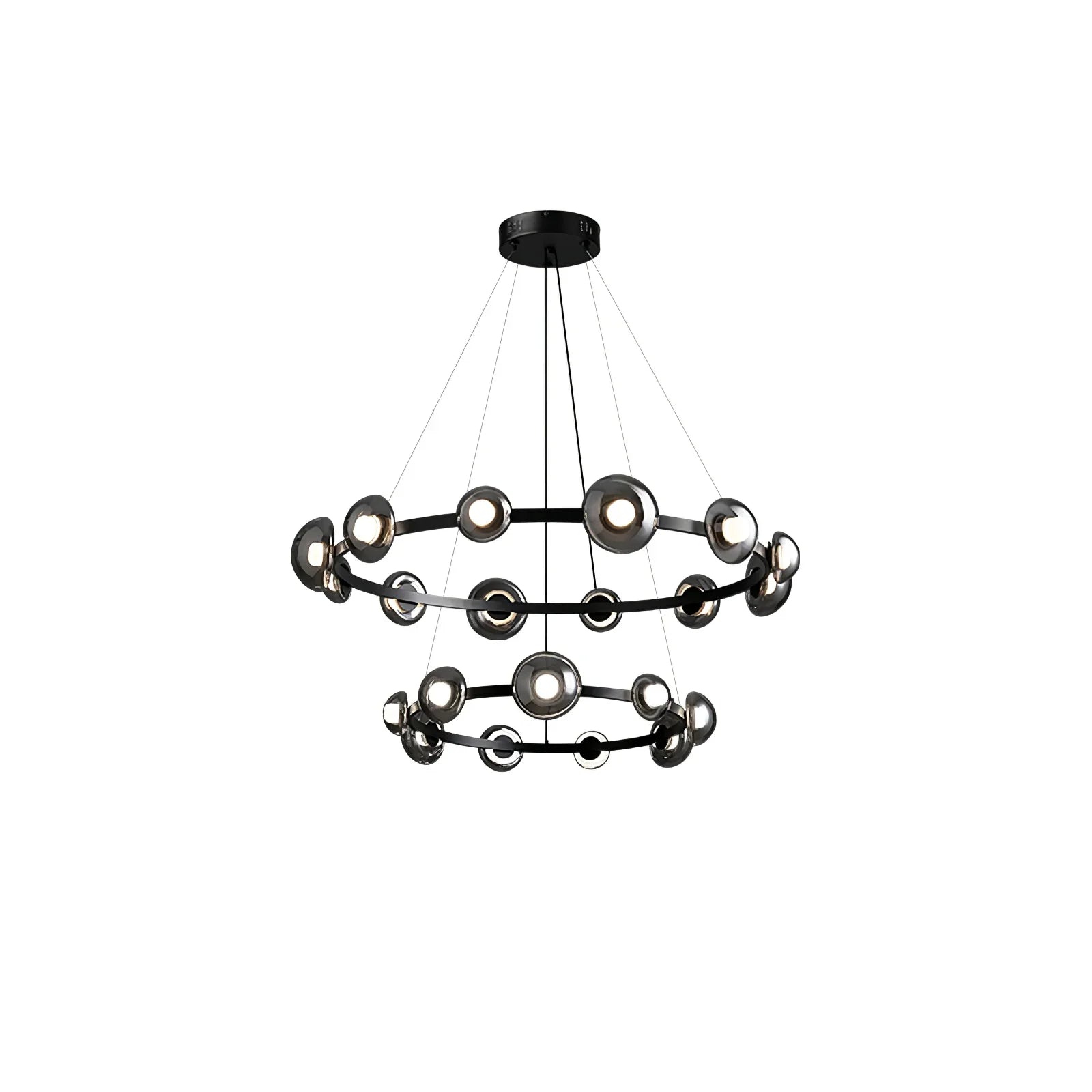 Brass Bar Glass Chandelier