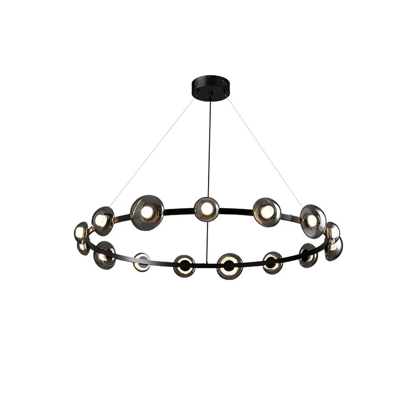 Brass Bar Glass Chandelier