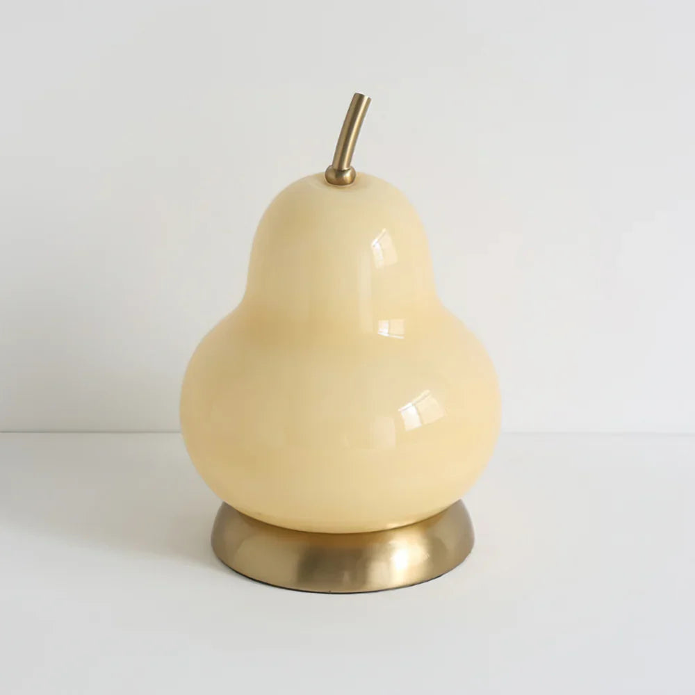 Pear Glass Built-in Battery Table Lamp