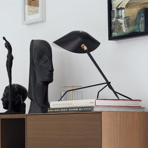 Serge Mouille Black Tripod Desk Lamp