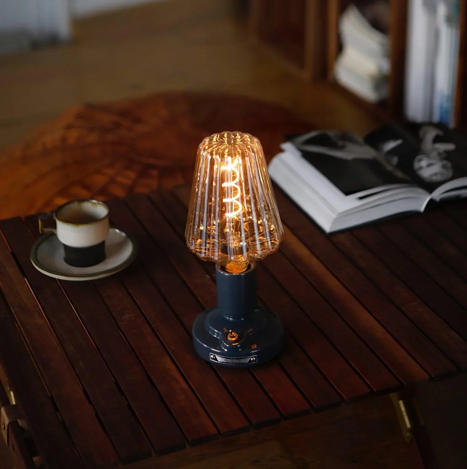 Mushroom Glass Desk Lamp