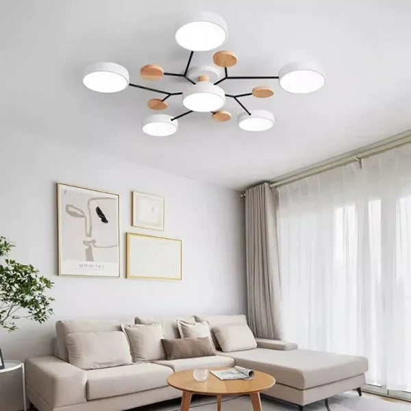 Nordic Branched Disc Metal Ceiling Lamp S117