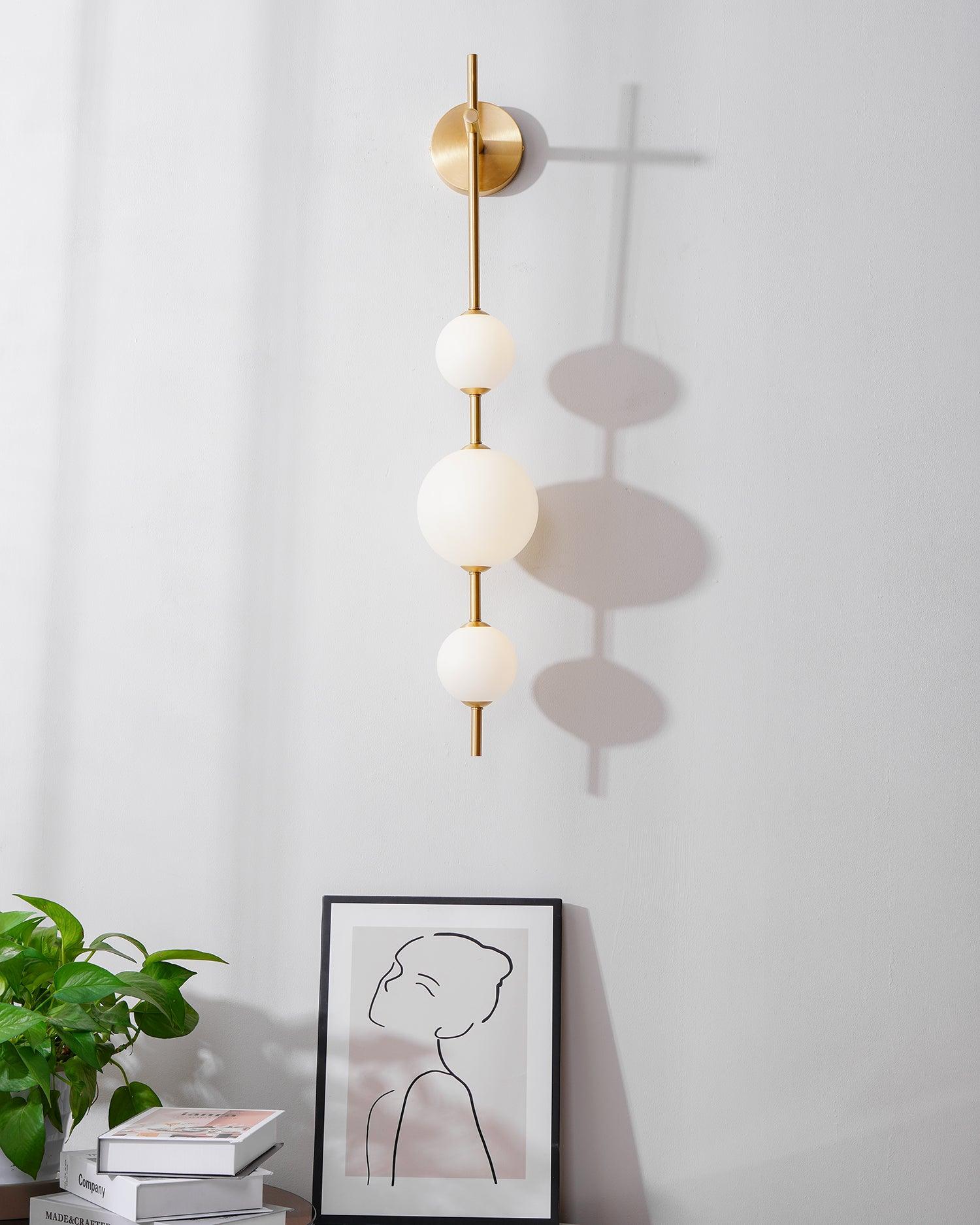 Vertical Globe Wall Lamp