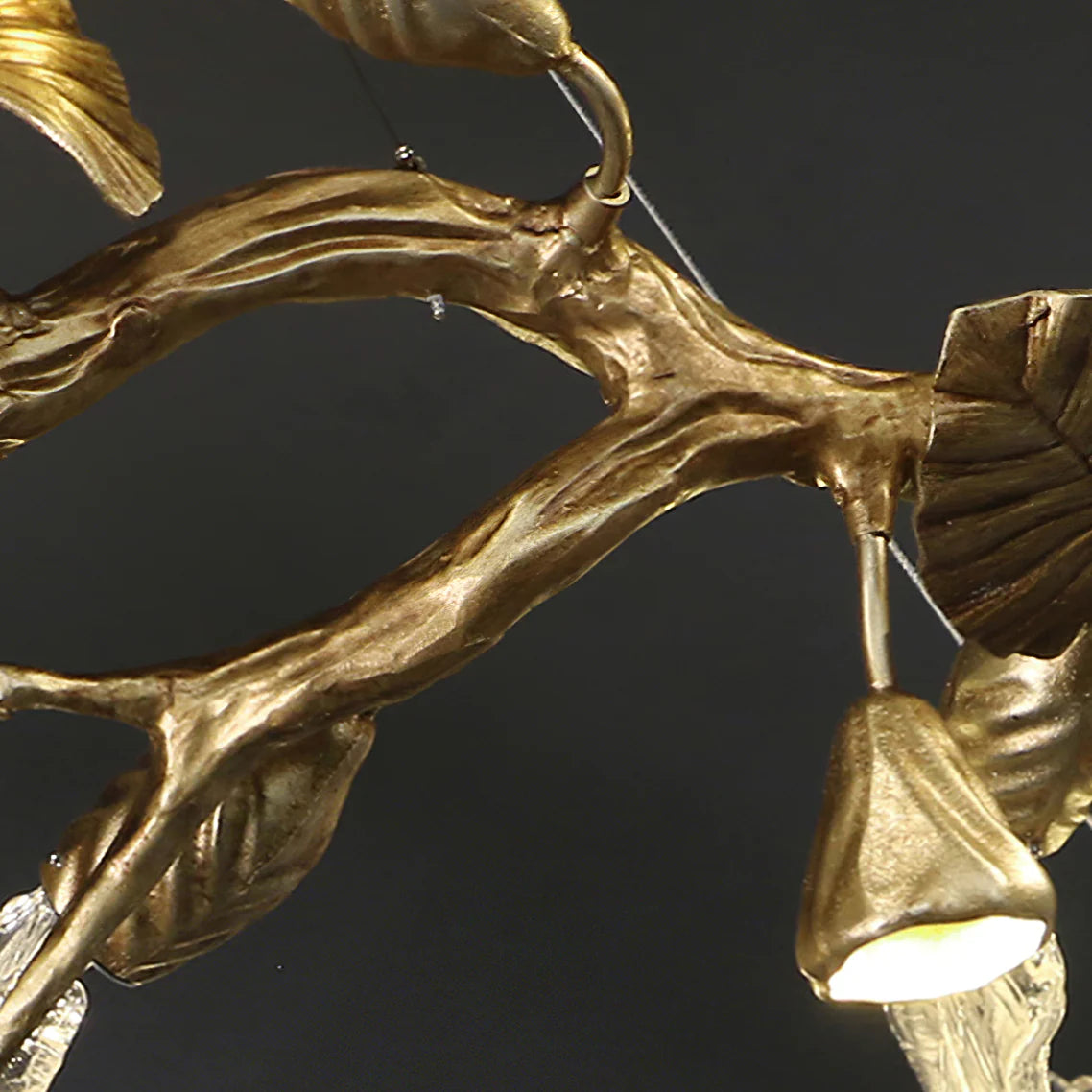 Brass Leaf Chandelier