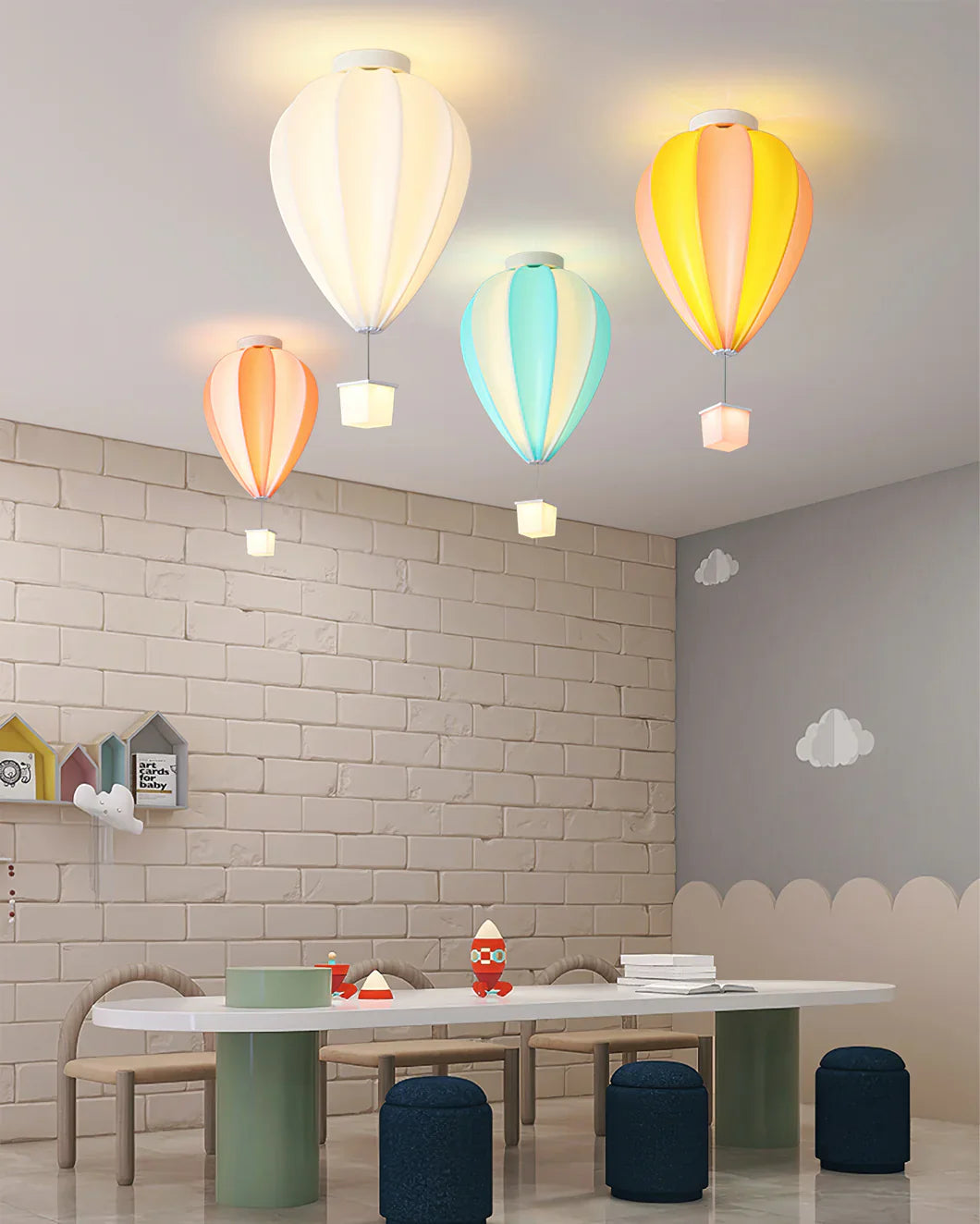 Rainbow Hot Air Balloon Ceiling Lamp