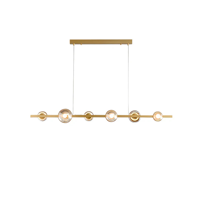 Brass Bar Glass Chandelier